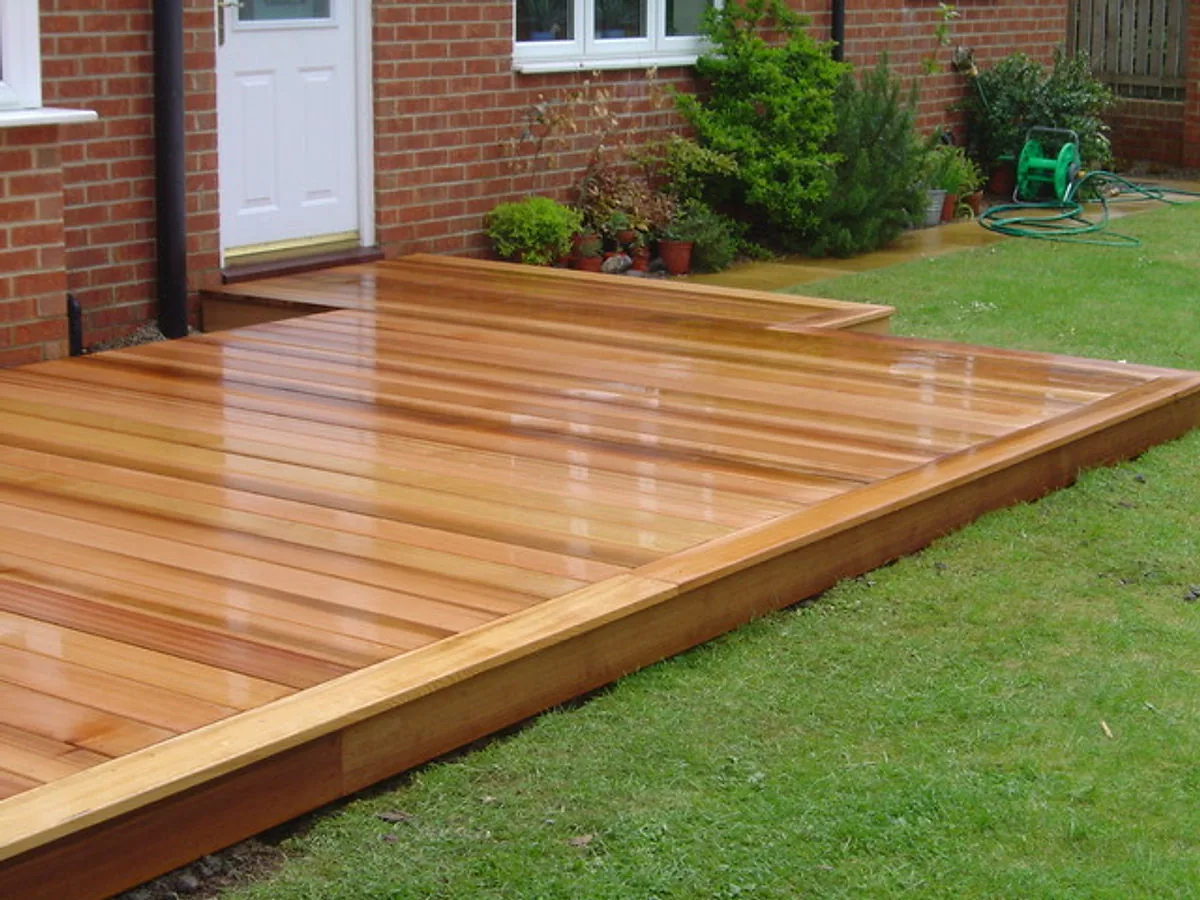 Timber decking after professional exterior cleaning